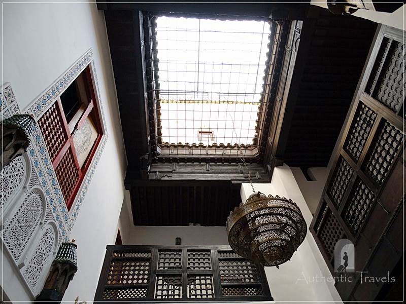 Casa Aya Medina: the skylight of the inner courtyard