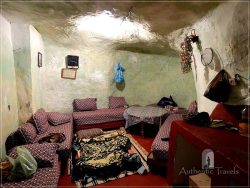 Bhalil: the inside of a troglodyte house ('the living room' is actually in a cave)