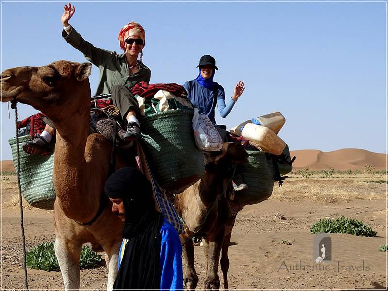 Camel Desert Trek - Day 3: riding the camels with Myriem 