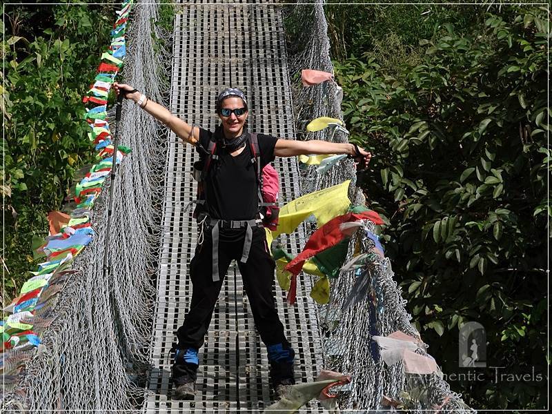 Tamang Heritage Trail - Day 2: Crossing the Chilime Valley on a suspended bridge