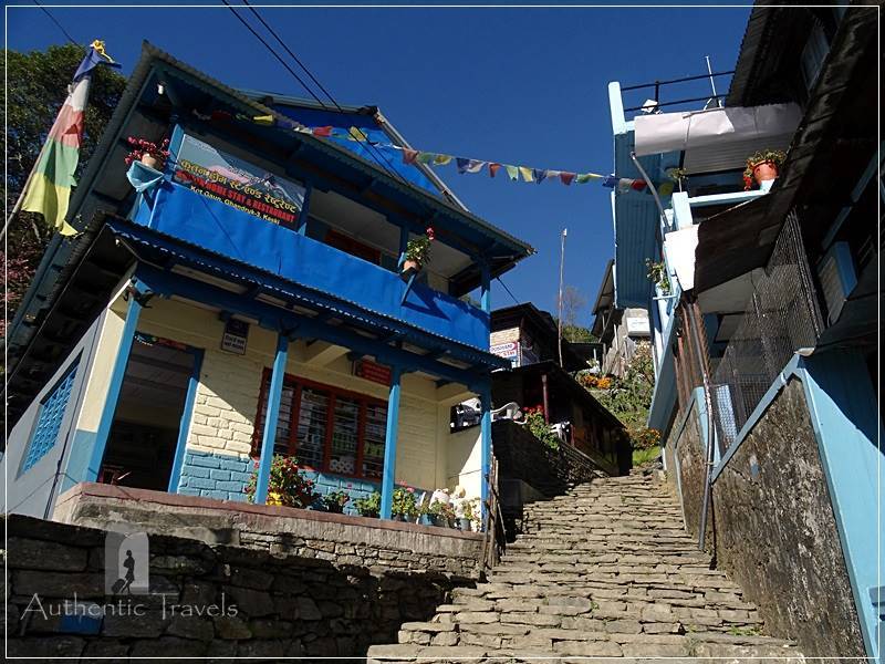 Ghorepani Trek: Ghandruk streets with stone steps