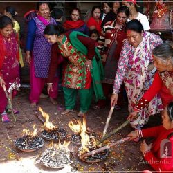 Gorkha: religious ceremony at Gorkha Durbar