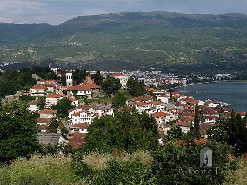Ohrid old town, as seen from the Samuel's fortress