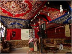 Dana Tower Hotel - the majlis covered with Bedouin carpets