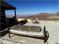 Dana Tower Hotel - the rooftop of an old house overlooking Wadi Dana