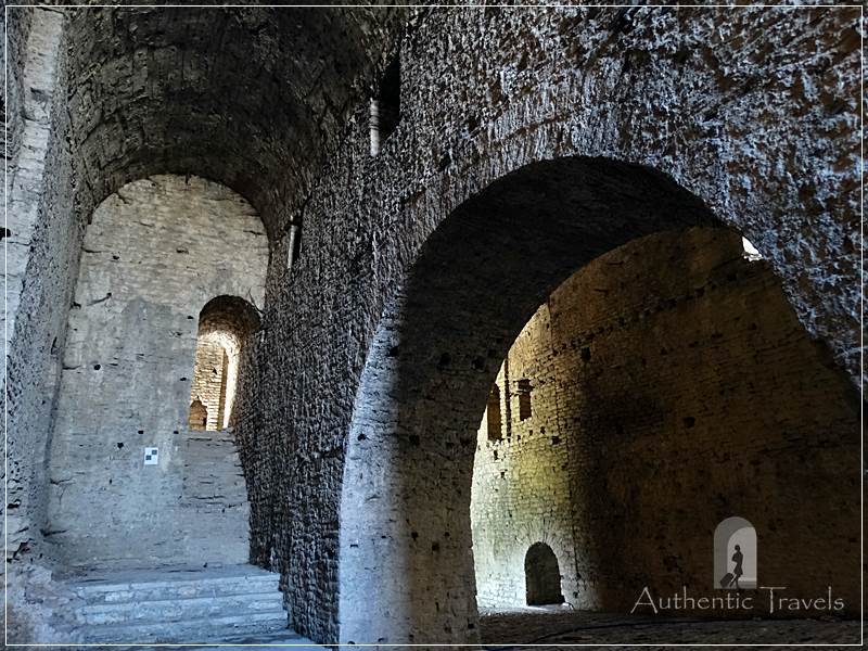 Gjirokastra - the interior of the ruined fortress