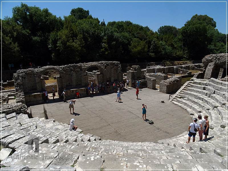 Butrint Archaeological Site - the Greek theater, later transformed into a Roman one, with a walled scene