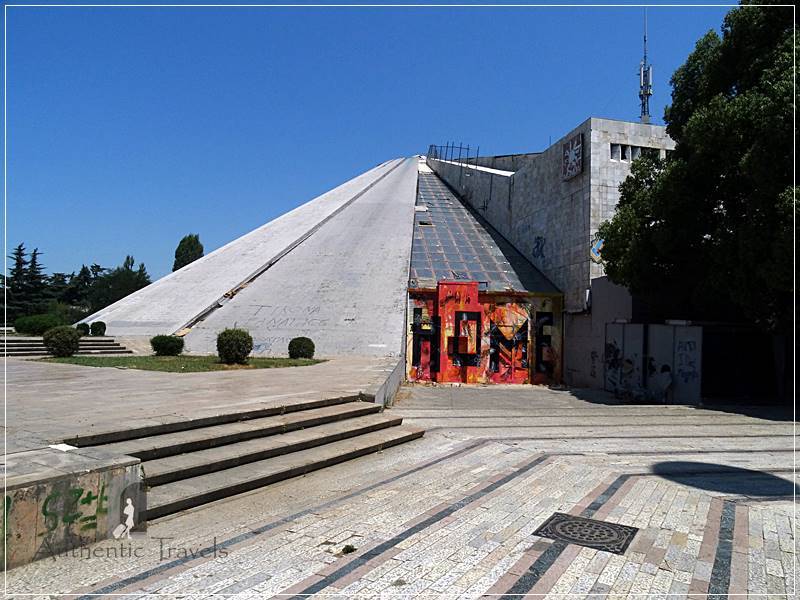 Tirana - the Pyramid, opened in 1988 as Enver Hoxha's Museum (now abandoned)