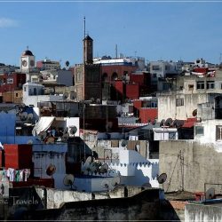 Tangier: view of the old medina from Dar Bargach