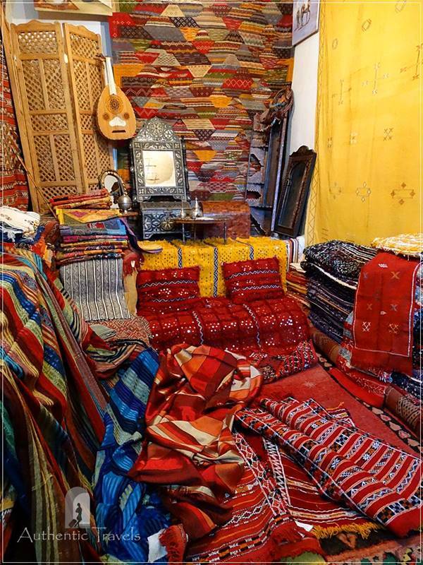 Meknes: the shop from where I bought my Berber kilim